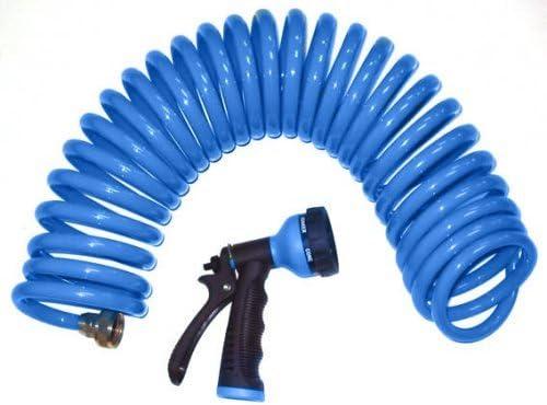image:imageOrbit 27862 25Foot Coil Hose with Nozzle GreenBlue