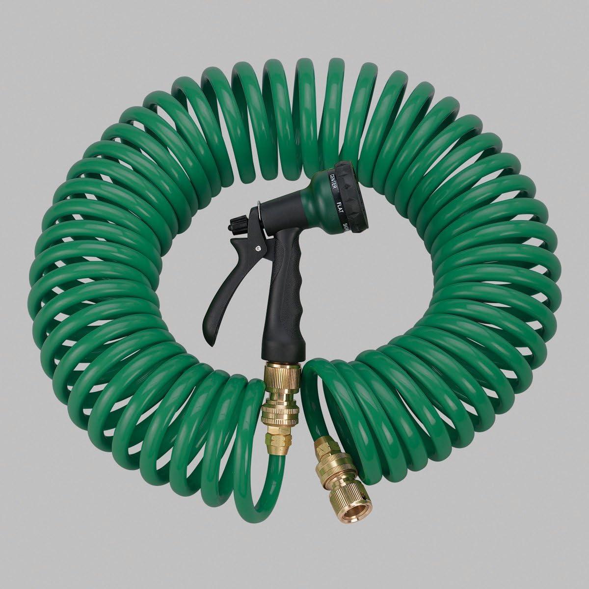image:imageOrbit 27862 25Foot Coil Hose with Nozzle GreenGreen