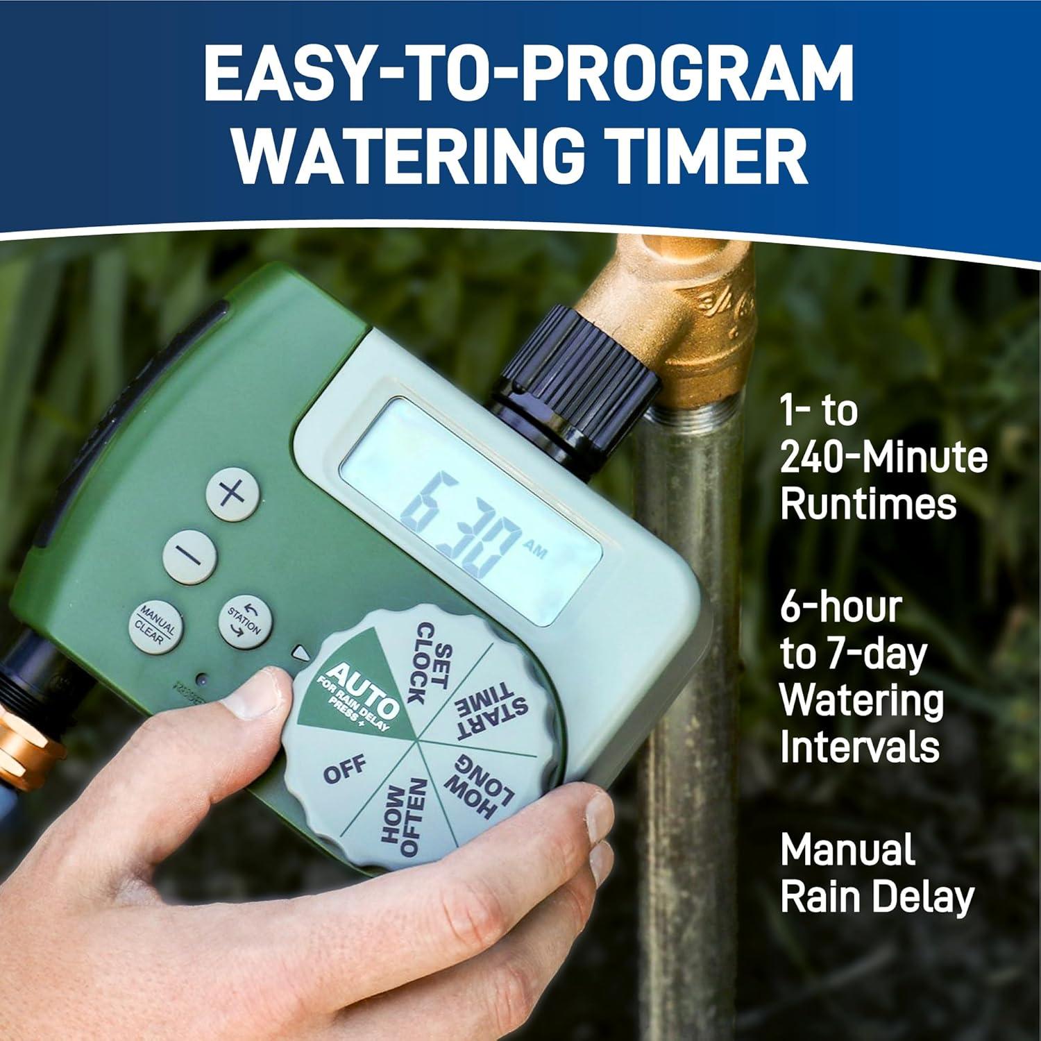 image:imageOrbit 50021 2Zone AllinOne Automatic Watering SystemSprinkler System