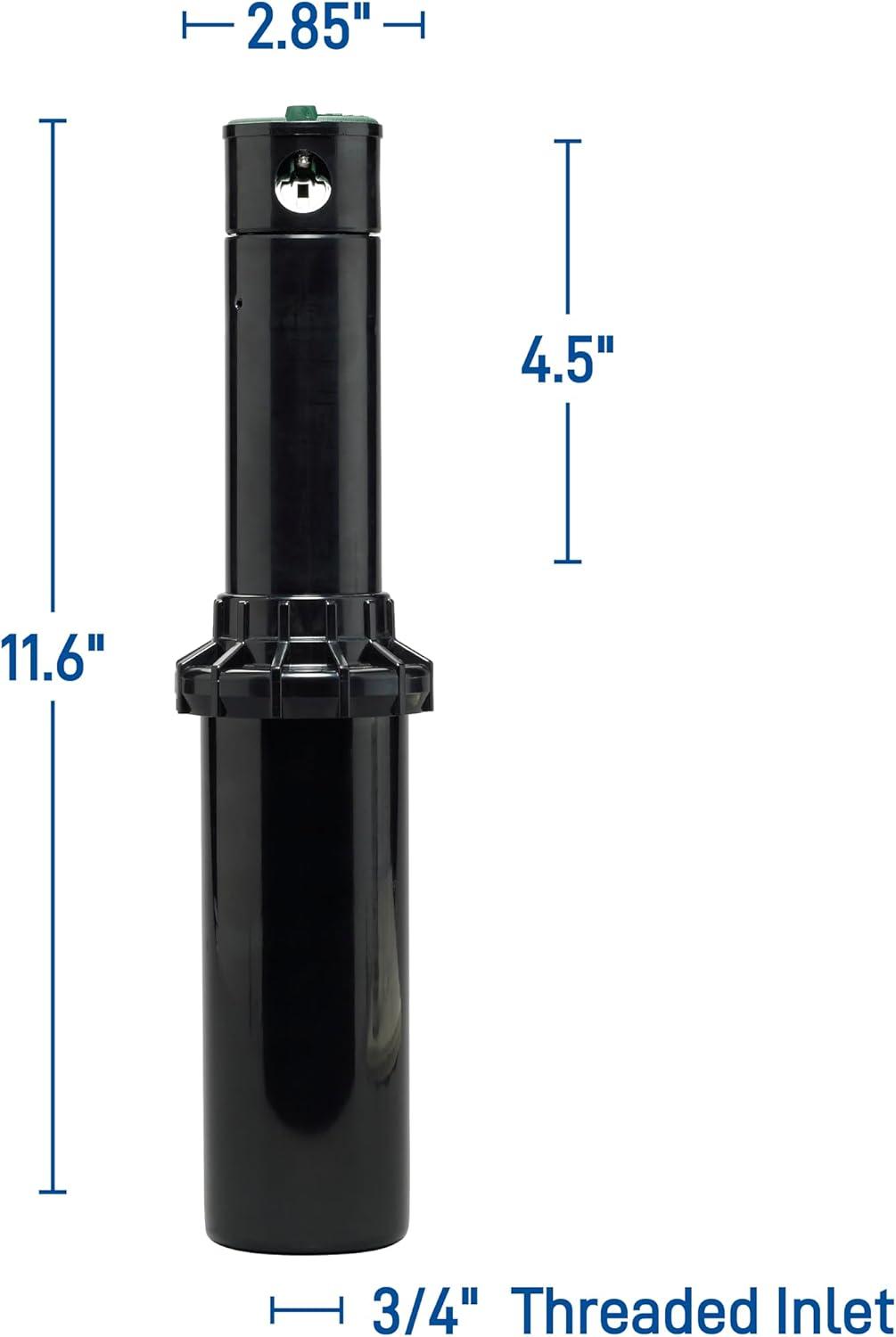 image:imageOrbit 55662 Voyager II Professional 4 Adjustable PopUp Gear Drive Rotor Sprinkler Spray Head 40 to 360 Pattern 25 52 Spray Distance Ten Bonus nozzles IncludedBlack1Pack