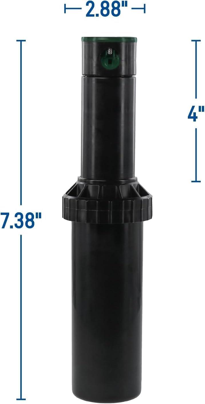 image:imageOrbit 55662 Voyager II Professional 4 Adjustable PopUp Gear Drive Rotor Sprinkler Spray Head 40 to 360 Pattern 25 52 Spray Distance Ten Bonus nozzles IncludedBlack6Pack
