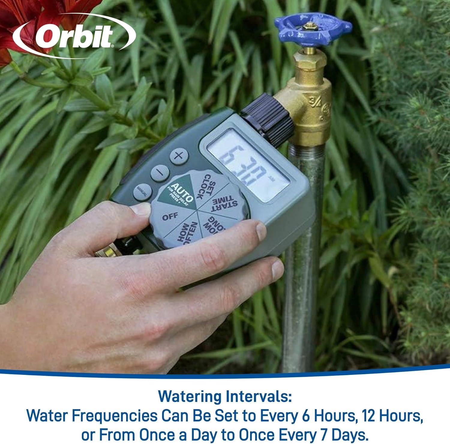 image:imageOrbit 56233D 3Outlet Digital Watering Timer 3 valves Black and Gray1 Outlet Pack of 2