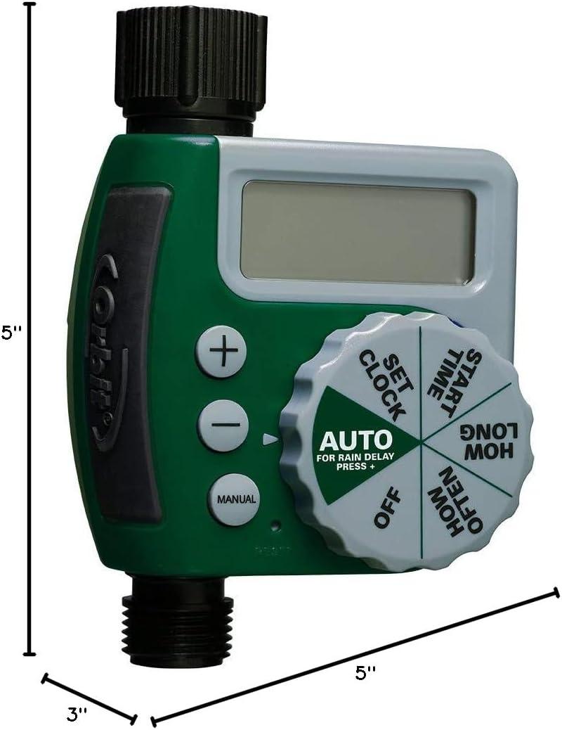 image:imageOrbit 56233D 3Outlet Digital Watering Timer 3 valves Black and Gray1 Outlet Pack of 3