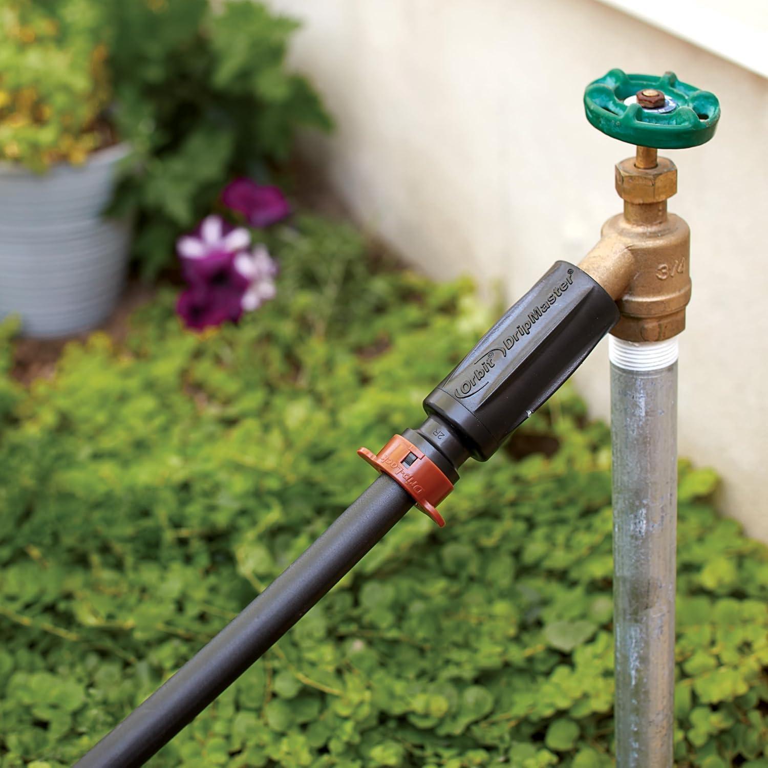 image:imageOrbit 56233D 3Outlet Digital Watering Timer 3 valves Black and Gray1 Outlet Timer 3in1 Filter Pressure Regulator