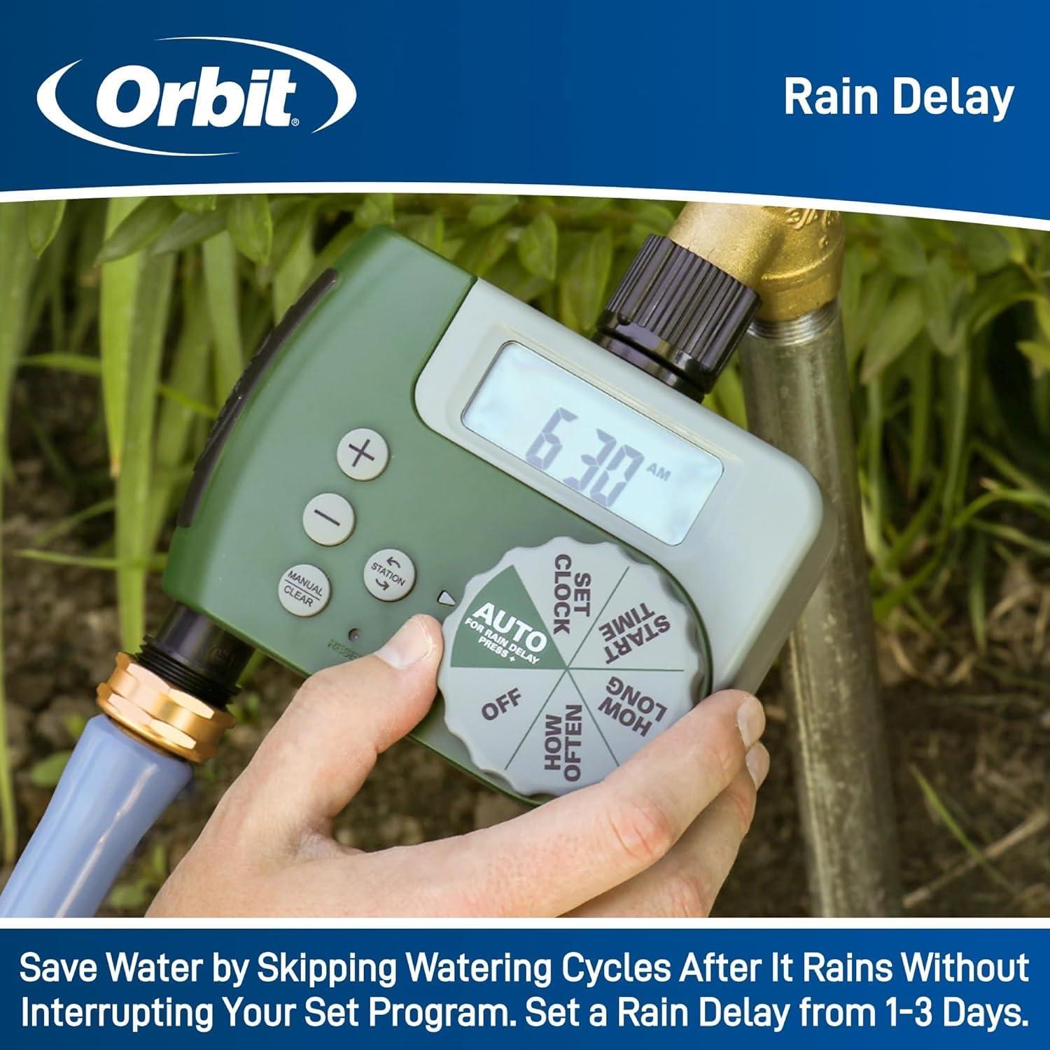 image:imageOrbit 56233D 3Outlet Digital Watering Timer 3 valves Black and Gray2 Outlet Pack of 2