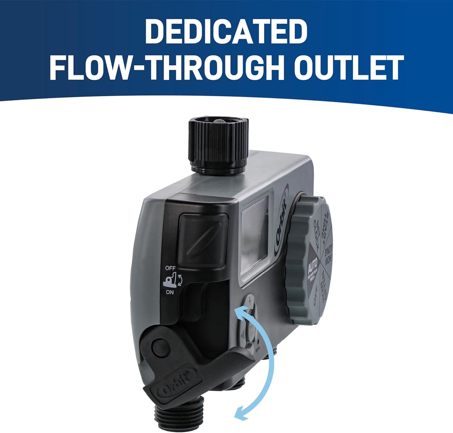 image:imageOrbit 56233D 3Outlet Digital Watering Timer 3 valves Black and Gray3 Outlet 2 Digital 1 Manual