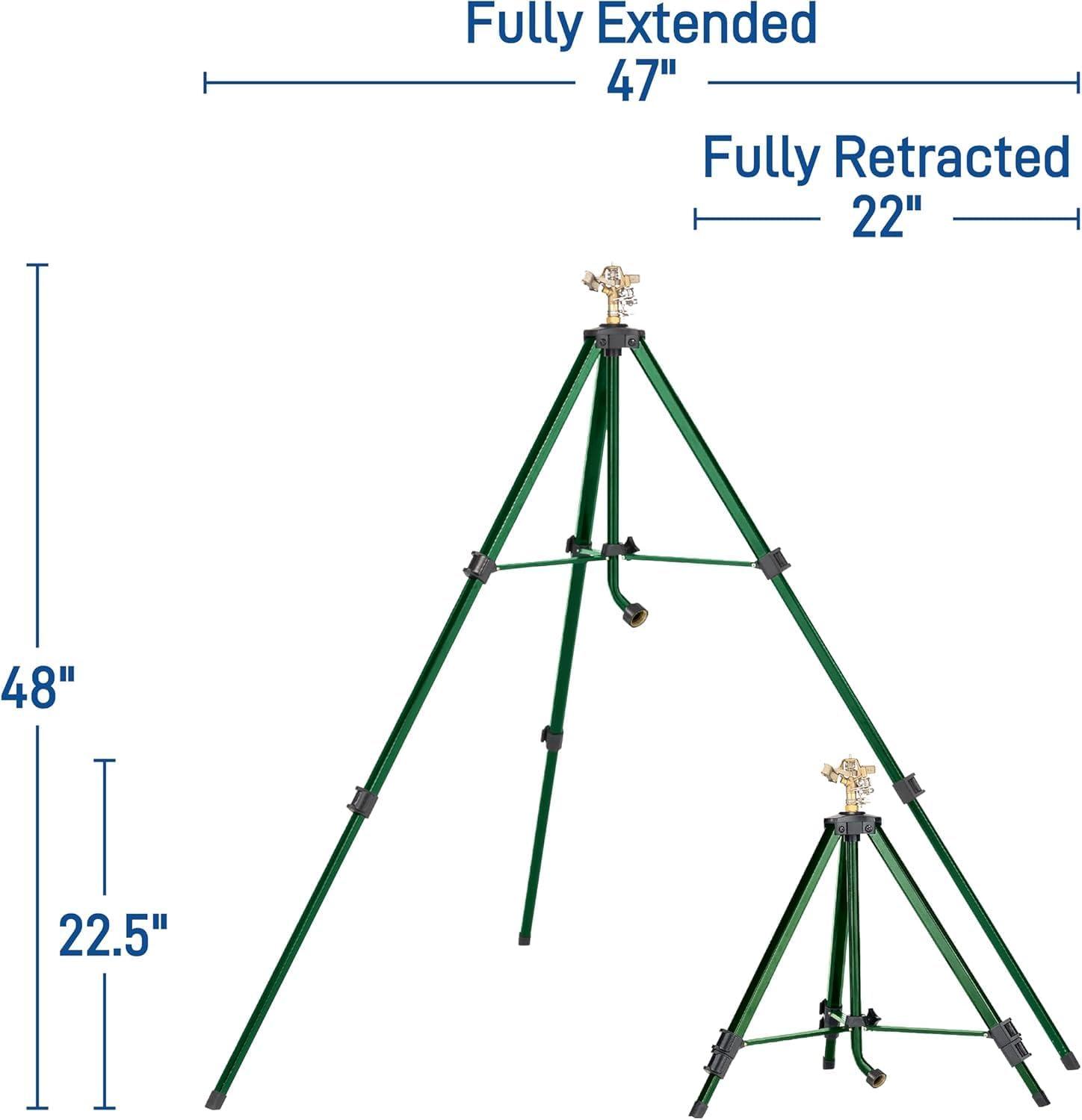 image:imageOrbit 56667Z Tripod Lawn Zinc Impact Sprinkler 360 Degree Rotating Sprinkler2Pack Brass Impact Sprinkler