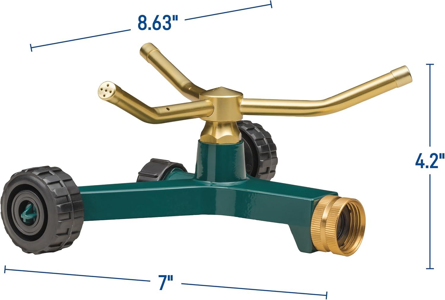 image:imageOrbit 58257N Lawn and Garden 3Arm Metal Sprinkler with Wheel Base3Arm Sprinkler