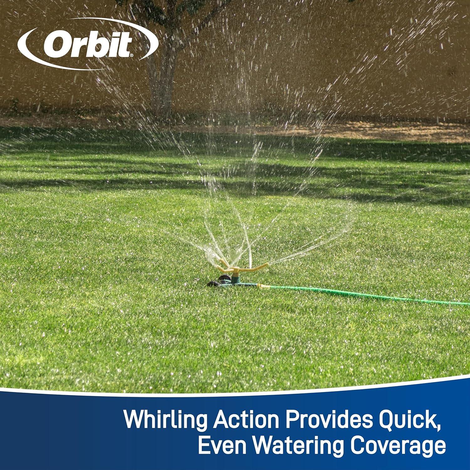 image:imageOrbit 58257N Lawn and Garden 3Arm Metal Sprinkler with Wheel Base3Arm Sprinkler
