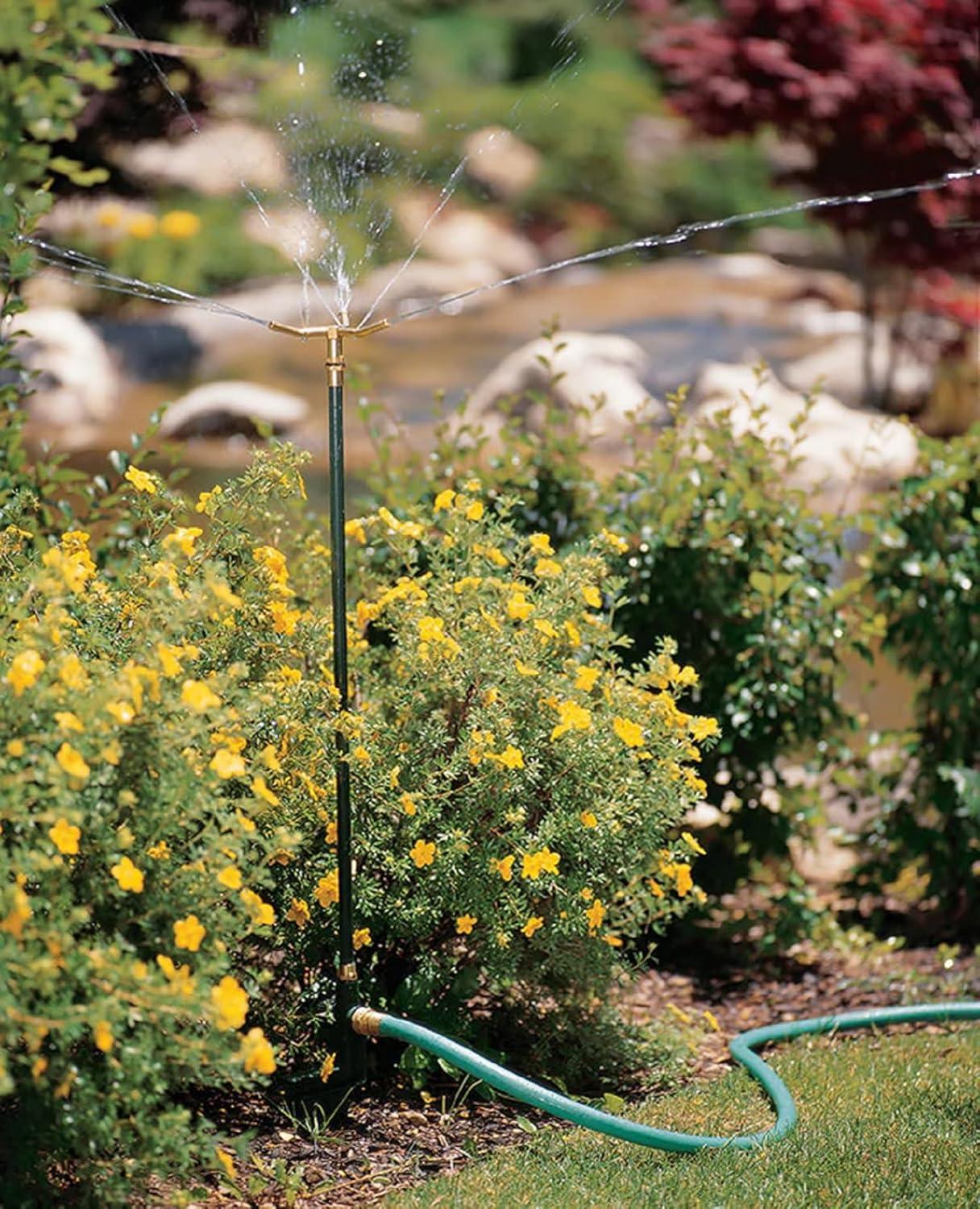image:imageOrbit 58257N Lawn and Garden 3Arm Metal Sprinkler with Wheel BaseHighRise