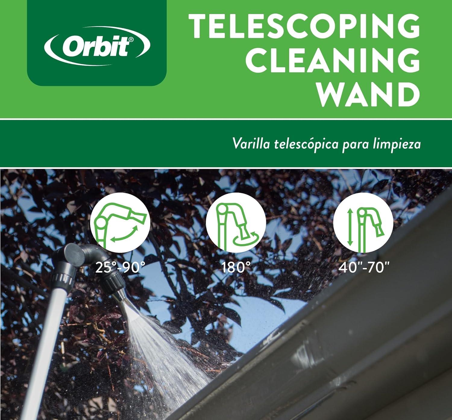 image:imageOrbit 58543 Telescoping Gutter Cleaning Wand SilverSilver