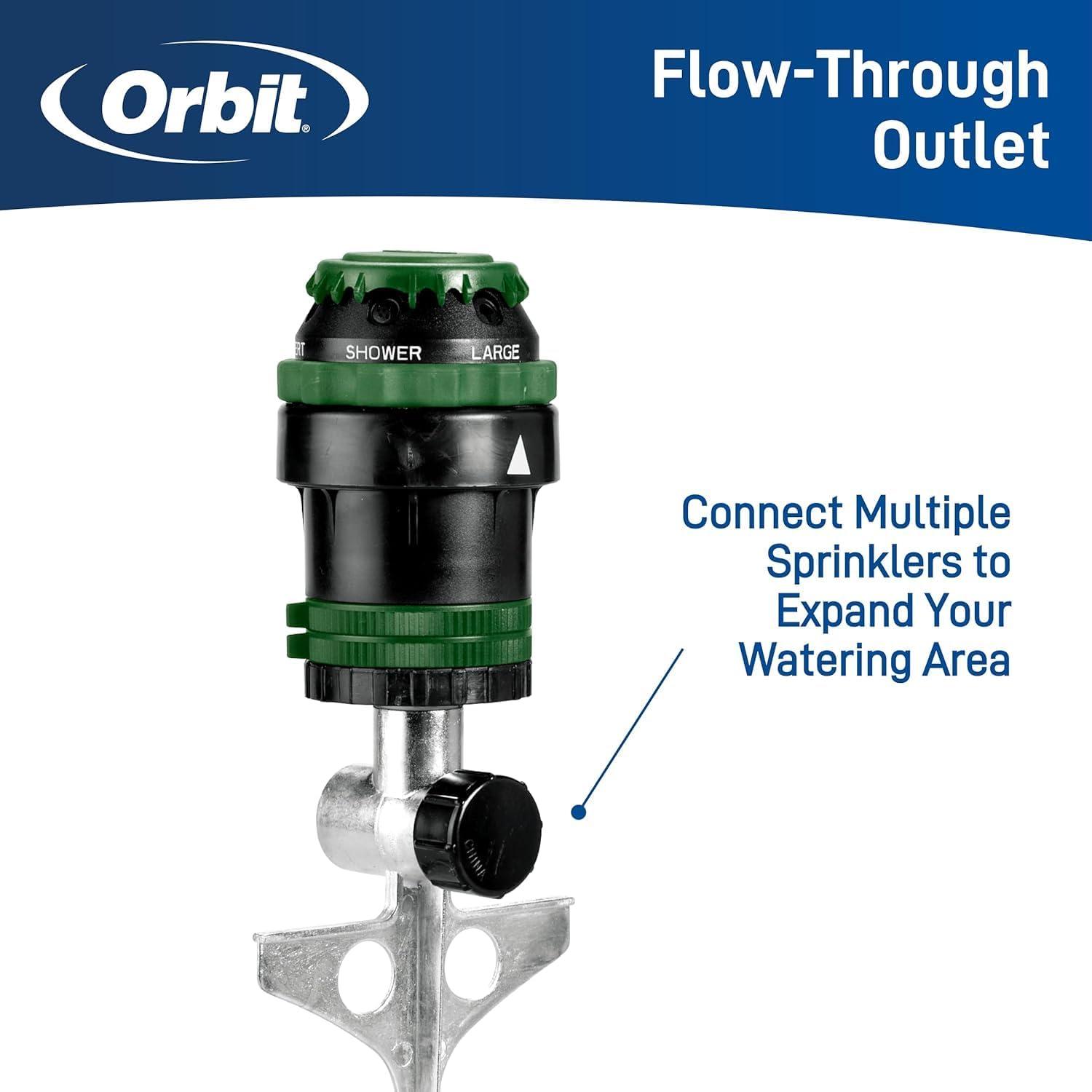 image:imageOrbit 58573N H2OSix GearDrive Sprinkler on Metal TSpike4