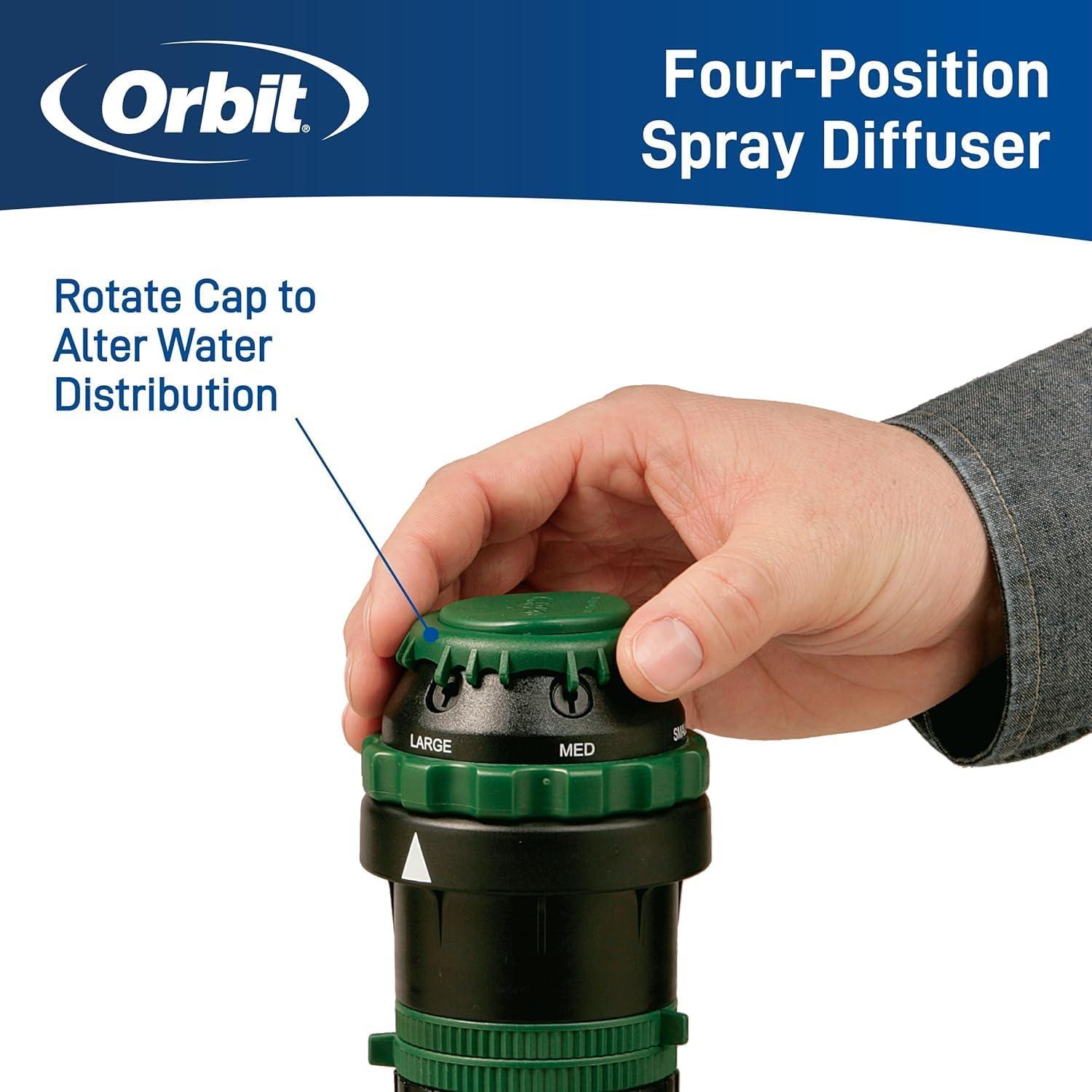 image:imageOrbit 58573N H2OSix GearDrive Sprinkler on Metal TSpike4