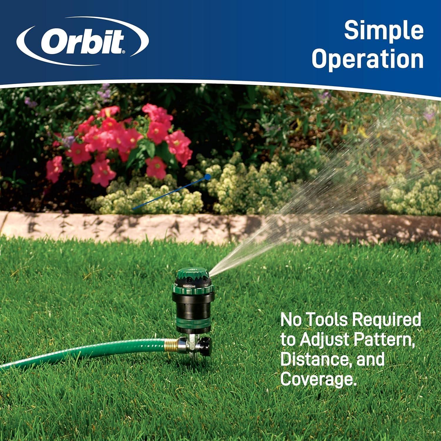 image:imageOrbit 58573N H2OSix GearDrive Sprinkler on Metal TSpike4