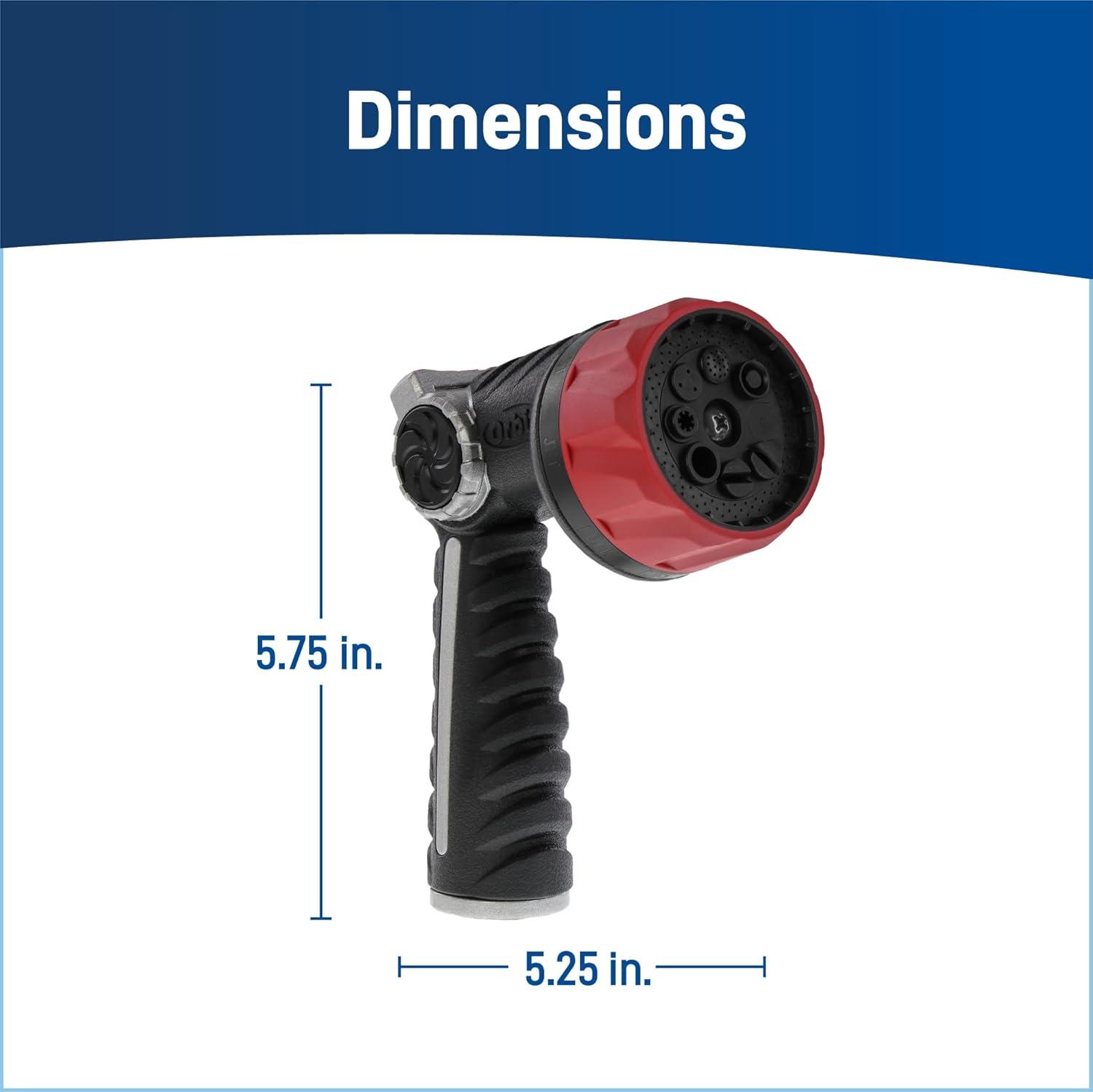 image:imageOrbit 58984 Thumb Control DGrip Contractor Adjustable Pistol Brass Spray Nozzle black8Pattern