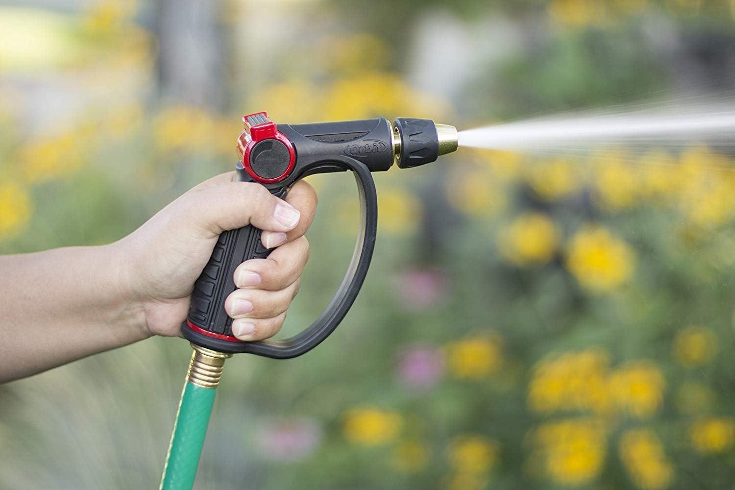 image:imageOrbit 58984 Thumb Control DGrip Contractor Adjustable Pistol Brass Spray Nozzle blackGDrip
