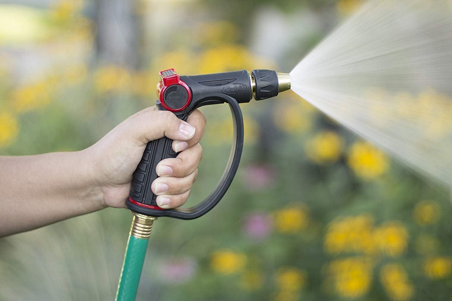 image:imageOrbit 58984 Thumb Control DGrip Contractor Adjustable Pistol Brass Spray Nozzle blackGDrip