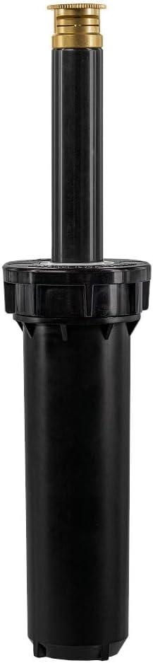 image:imageOrbit 80314 4inch Professional PressureRegulating PopUp Spray Head Sprinkler with 15Foot Brass Nozzle Half SprayHalf Pattern