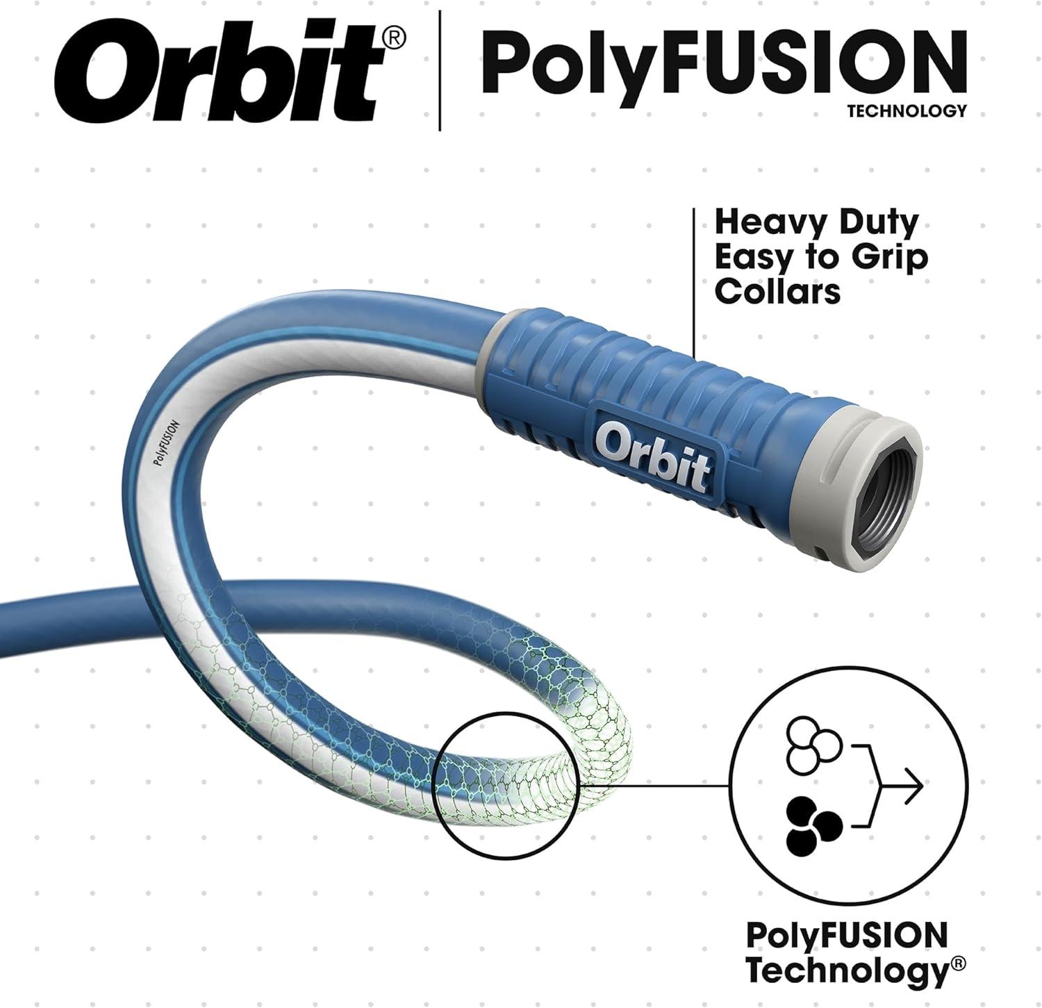 image:imageOrbit Pro ExoJacket Heavy Duty Water Hose 100Foot x 58InchPolyfusion
