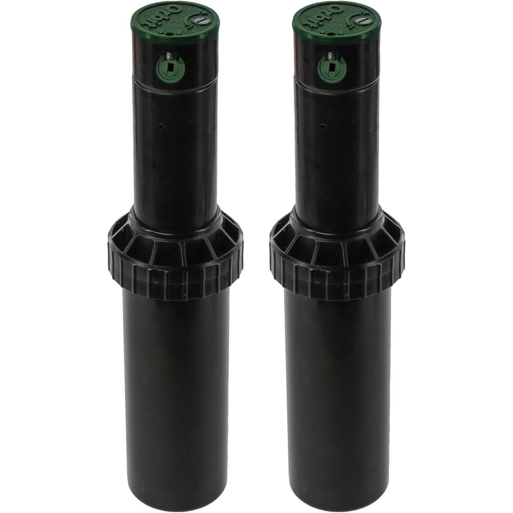 image:imageOrbit 55662 Voyager II Professional 4 Adjustable PopUp Gear Drive Rotor Sprinkler Spray Head 40 to 360 Pattern 25 52 Spray Distance Ten Bonus nozzles IncludedBlack6Pack