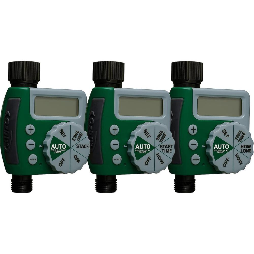 image:imageOrbit 56233D 3Outlet Digital Watering Timer 3 valves Black and Gray1 Outlet Pack of 3