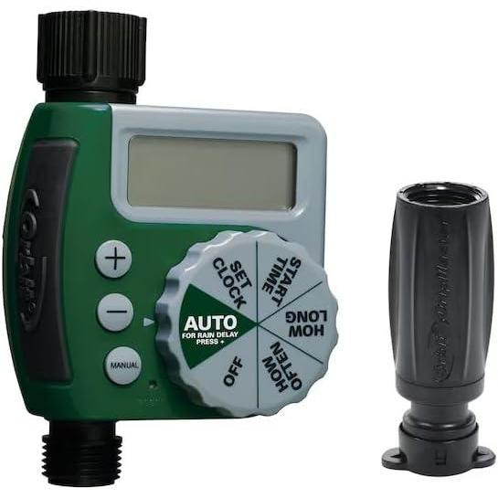image:imageOrbit 56233D 3Outlet Digital Watering Timer 3 valves Black and Gray1 Outlet Timer 3in1 Filter Pressure Regulator