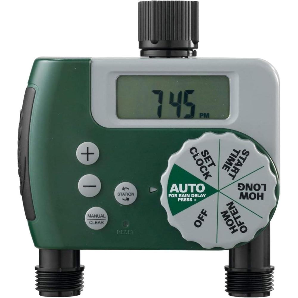 image:imageOrbit 56233D 3Outlet Digital Watering Timer 3 valves Black and Gray2 Outlet