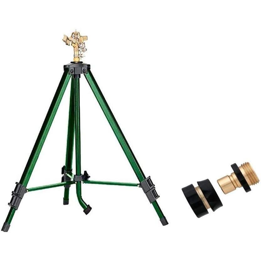 image:imageOrbit 56667Z Tripod Lawn Zinc Impact Sprinkler 360 Degree Rotating SprinklerBrass Impact Sprinkler Orbit Brass Hose Quick Connect Set