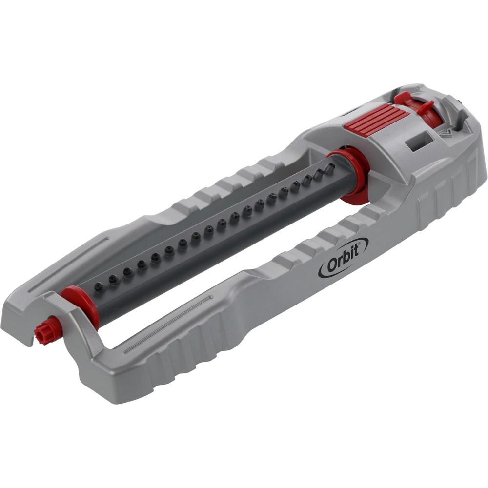 image:imageOrbit 56762 Oscillating Water Sprinkler for Lawn and Garden with Stable Base and Custom Pattern Dial Waters up to 3800 Square FeetMetal