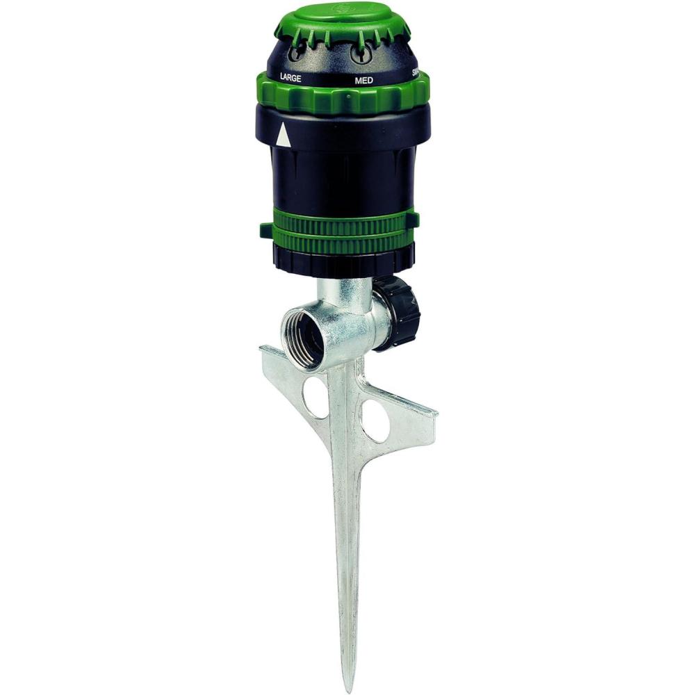 image:imageOrbit 58573N H2OSix GearDrive Sprinkler on Metal TSpike1