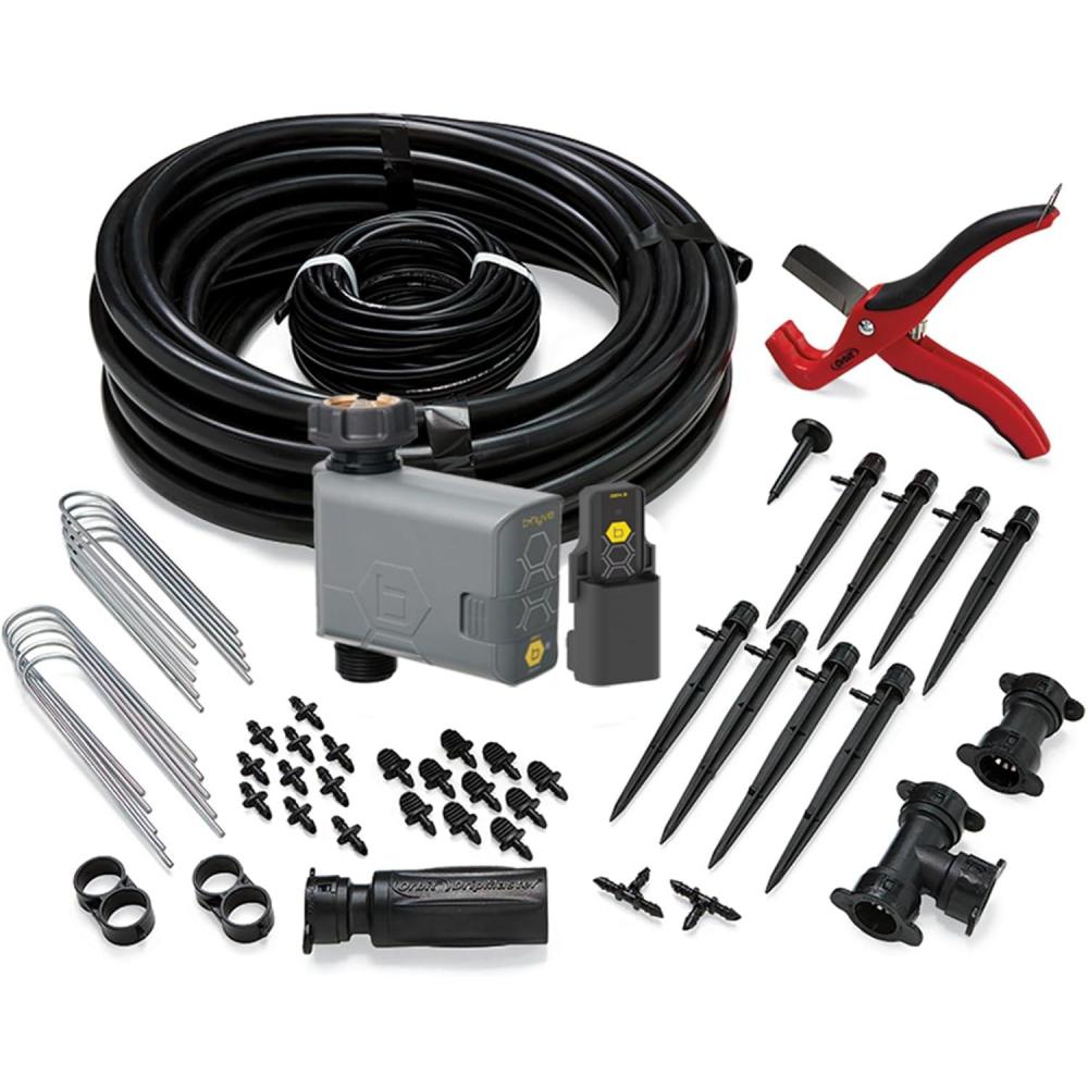 image:imageOrbit 69535 Shrub and Flower Bed Drip Kit with Programmable Hose Watering TimerSmart Timer