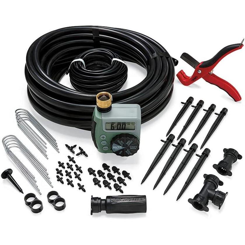 image:imageOrbit 69535 Shrub and Flower Bed Drip Kit with Programmable Hose Watering TimerTraditional Timer