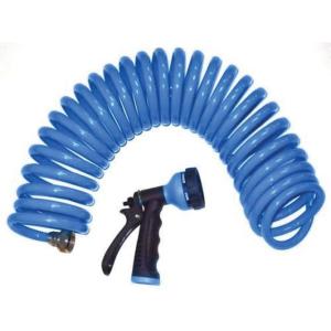 Orbit 27862 25-Foot Coil Hose with Nozzle, Green(Blue)