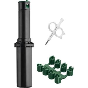 Orbit 55662 Voyager II Professional 4″ Adjustable Pop-Up Gear Drive Rotor Sprinkler Spray Head, 40° to 360° Pattern, 25′ – 52′ Spray Distance (Ten Bonus nozzles Included),Black(5-Pack)