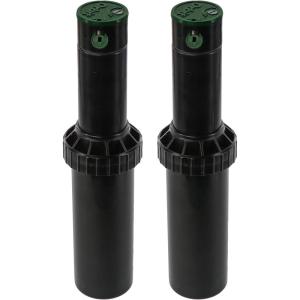 Orbit 55662 Voyager II Professional 4″ Adjustable Pop-Up Gear Drive Rotor Sprinkler Spray Head, 40° to 360° Pattern, 25′ – 52′ Spray Distance (Ten Bonus nozzles Included),Black(6-Pack)