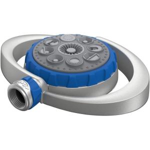 Orbit Metal 8-Pattern Turret Sprinkler – Adjustable Spray, Weighted Base, Covers Up to 35 ft (28252)
